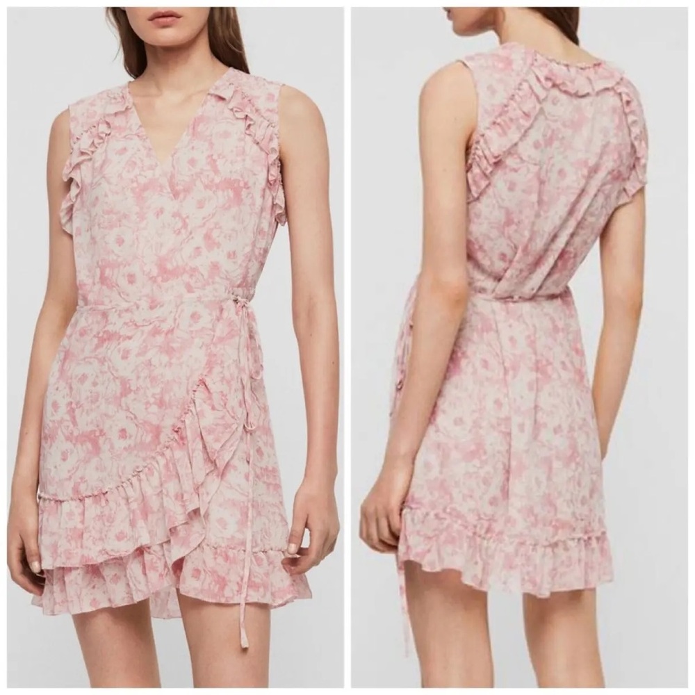 ALL SAINTS Floral Wrap Dress